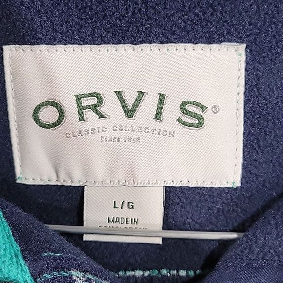 Orvis Fleece Lined Plaid Flannel Button Up Shirt Shacket Jacket - Picture 3 of 9